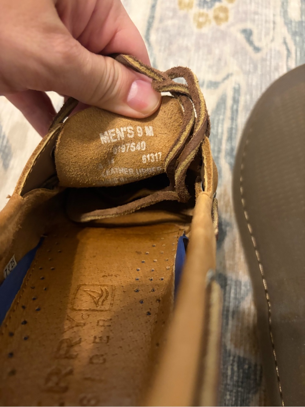 Sperry Tan Leather Boat Shoes - Picture 4 of 5